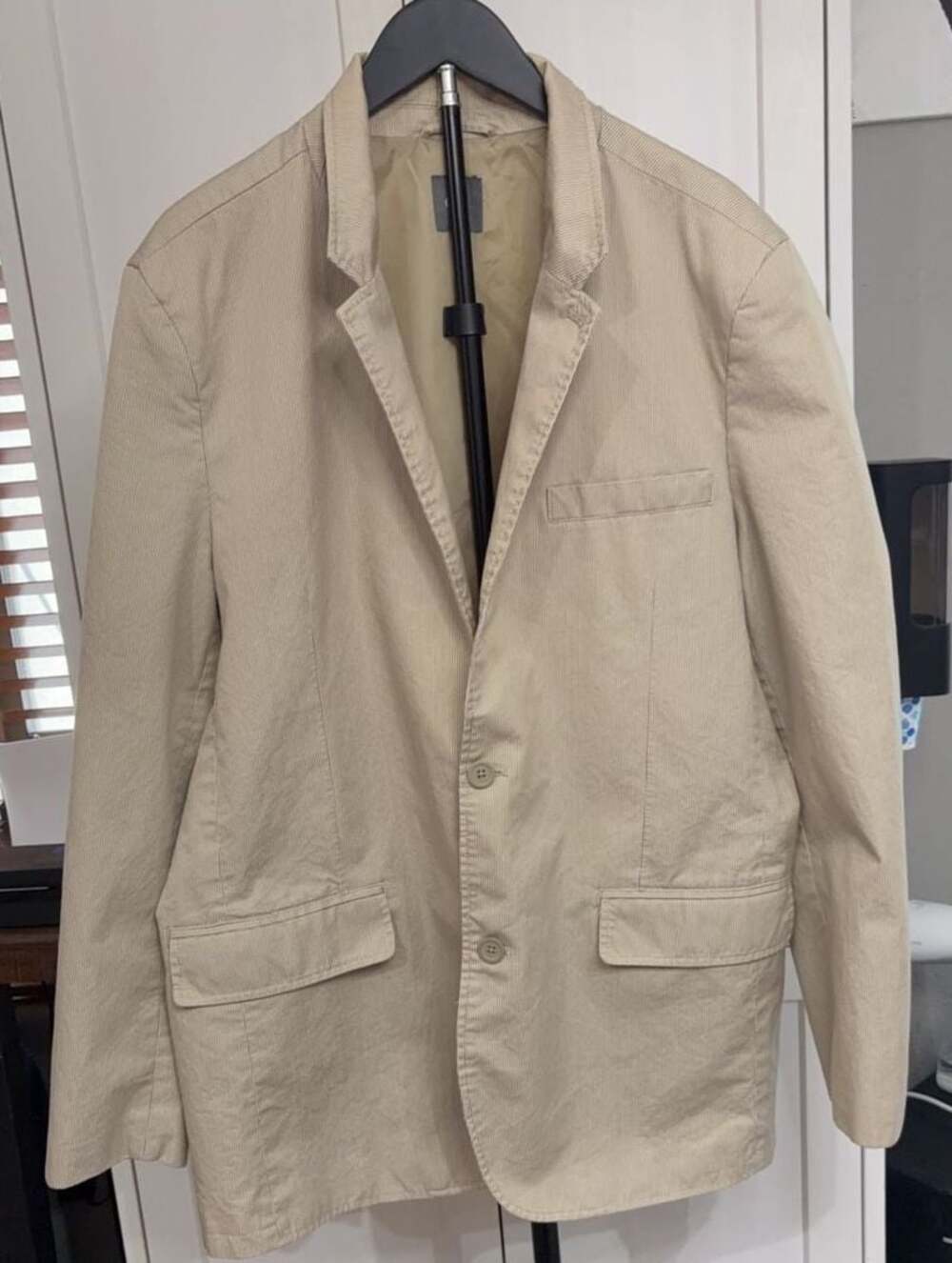 Gap Men's Tan Pinstripe Two-Button Blazer Jacket XXL